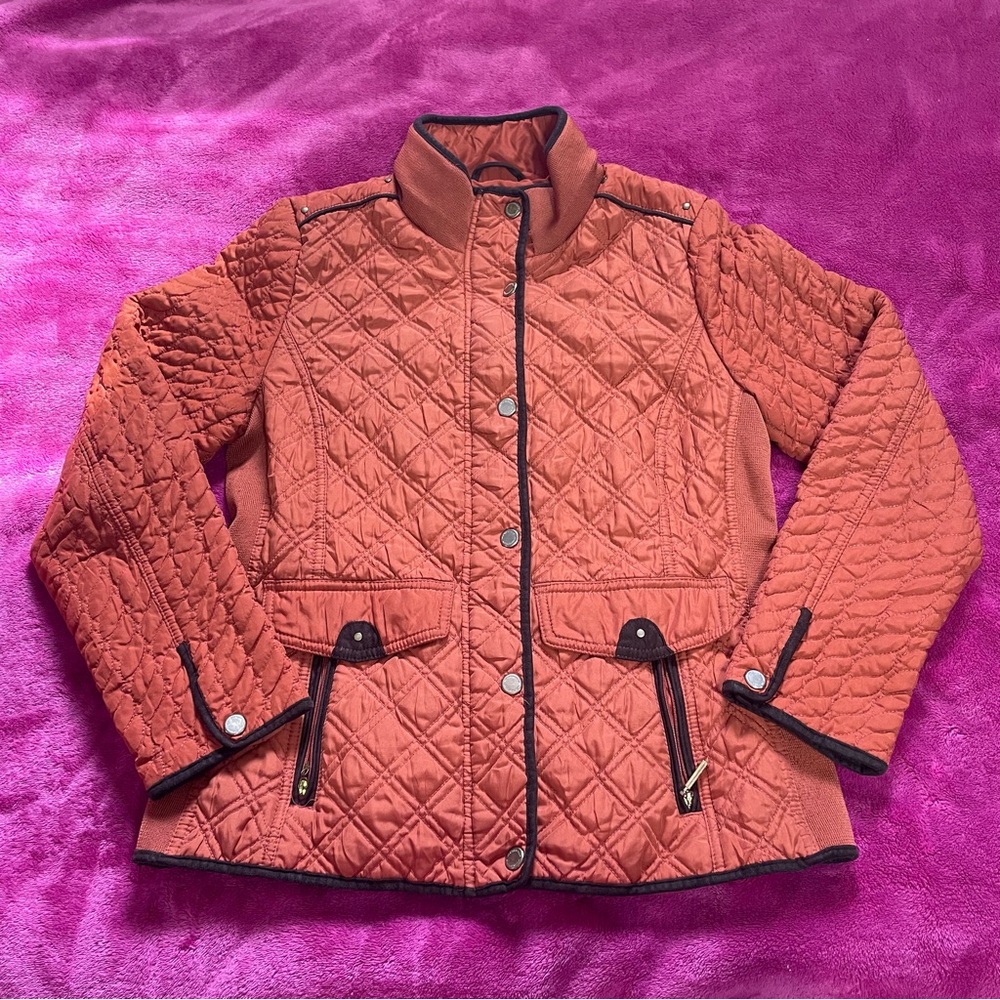 Weatherproof Quilted Rust Orange Jacket